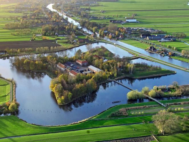 Lucht foto van fort-wierickerschans in de provincie Utrecht