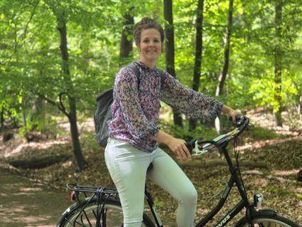 Blogster Kristel op de fiets