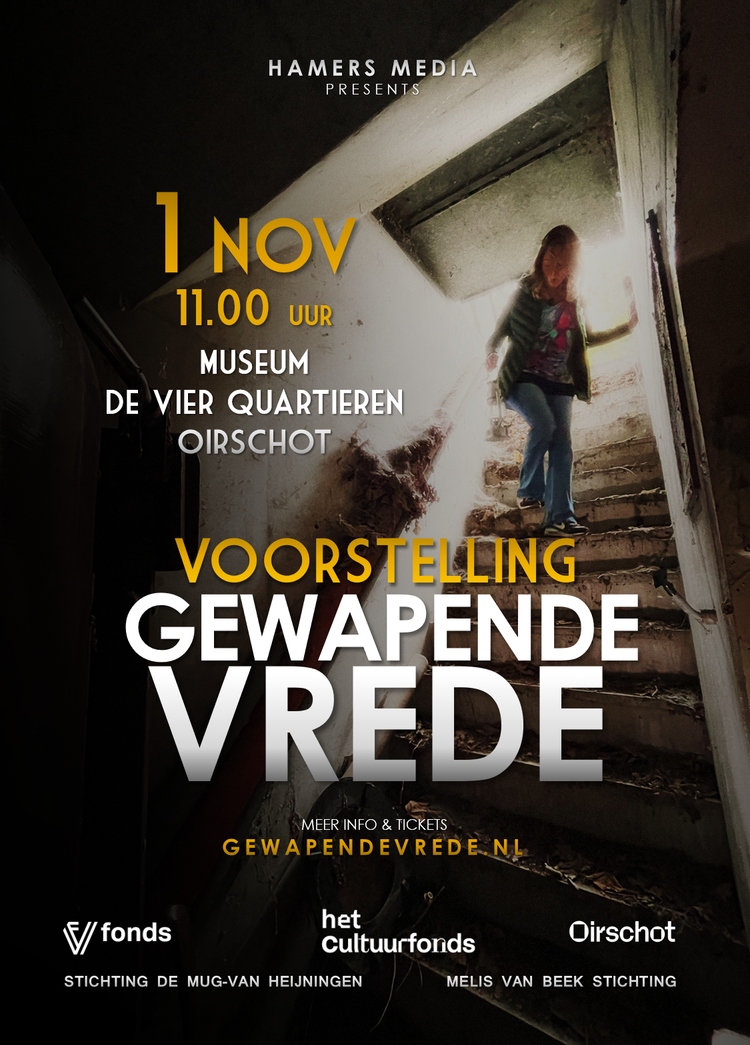 aankondiging theatervoorstelling gewapende vrede