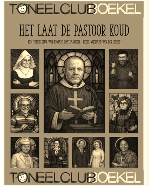 aankondiging theatervoorstelling Het laat de pastoor koud