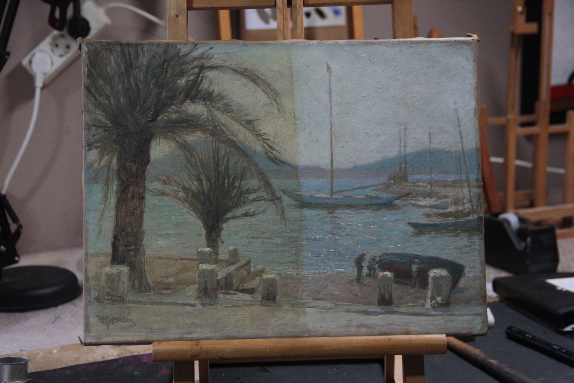 Restauratie aan schilderij Hendrik Jan Wolter