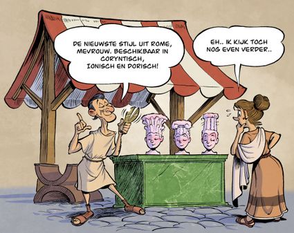 Cartoon Romeinse kapper