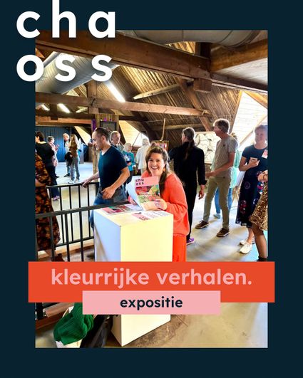 Poster Chaoss Ontmoet: kleurrijke verhalen
