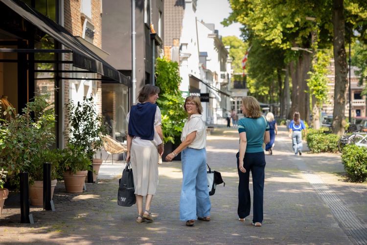 Winkelend publiek in het centrum van Oisterwijk.