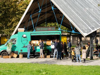 Een gezellige foodkraam tijdens science day