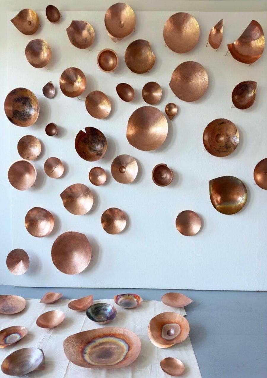 Archipelago - gedreven koper, messing- koperstaf - atelier Amersfoort