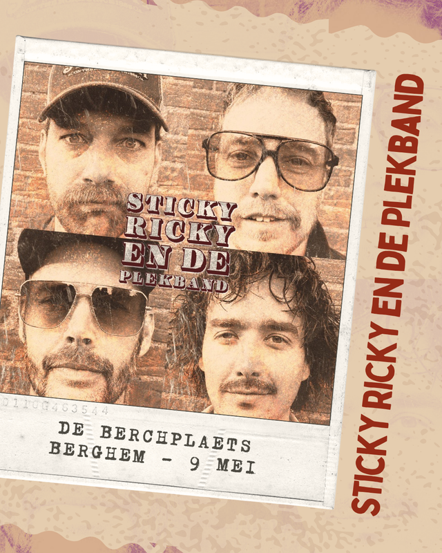 Poster bandjesavond Sticky Ricky en de Plekband