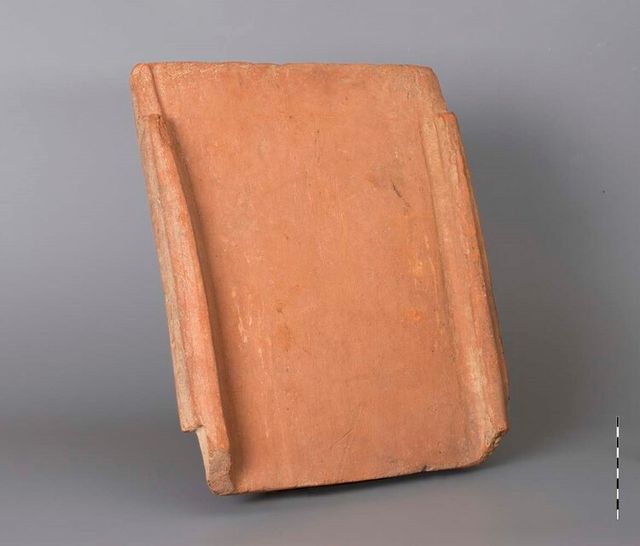 Foto van een Romeinse dakpan