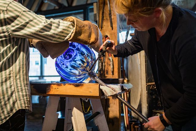 Glasblazen in actie