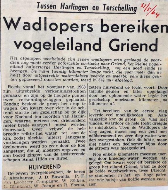 Wadlopers bereiken Griend