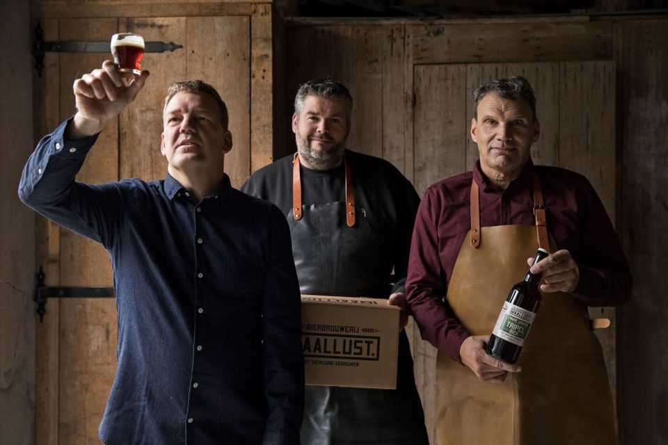 Drie mannen van Brouwerij Maallust