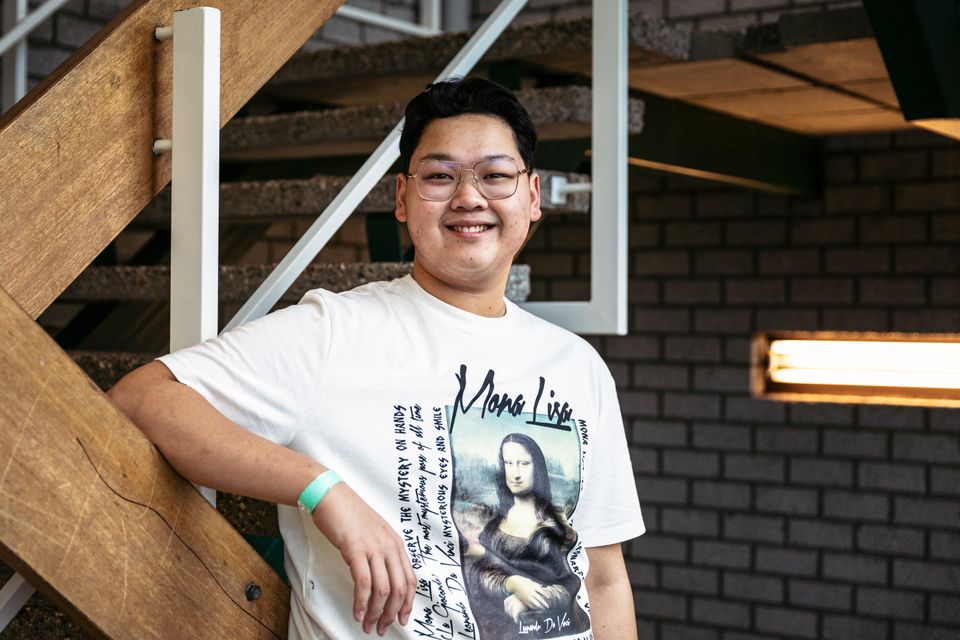 Foto van student Timothy aan mboRijnland Zoetermeer.