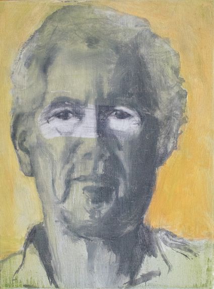 Schilderij met zelfportret van Will Verhoeven