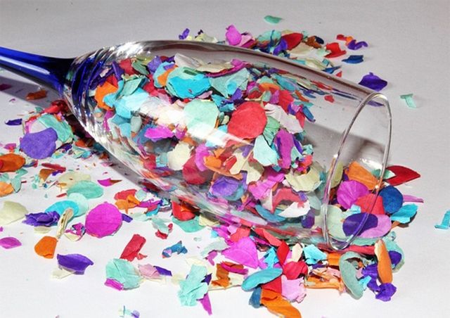 Carnaval - Confetti met champagneglas