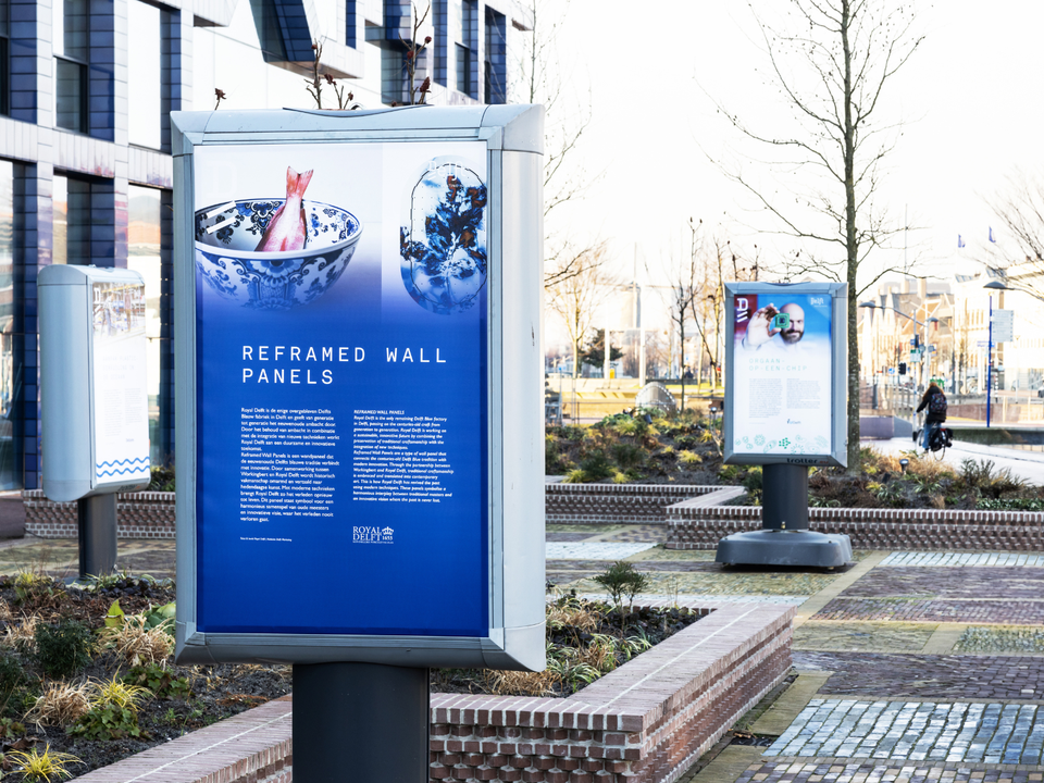 Trotters met informatie van de expositie Innovation Gallery in Delft