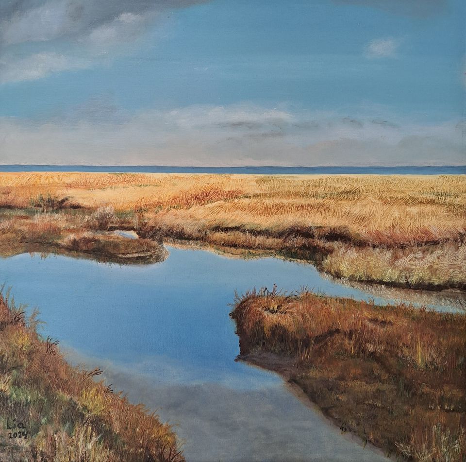 Olieverfschilderij 'Achter Paesens" van Lia Kooistra