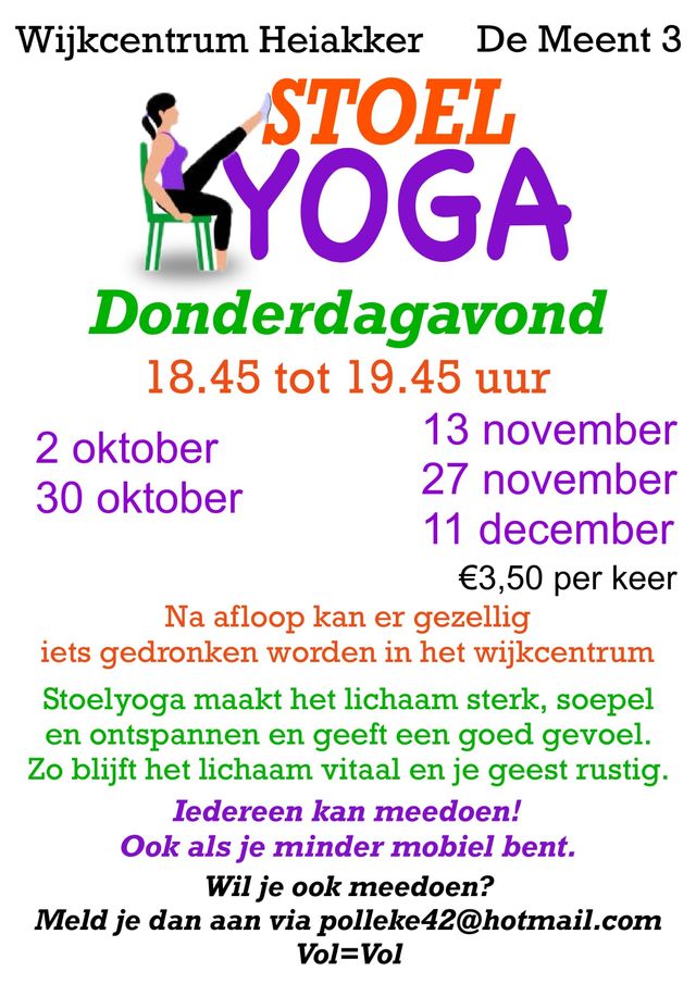 Affiche Stoelyoga 2025 - Avond
