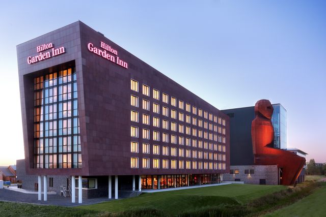 Foto van het Hilton Hotel en CORPUS