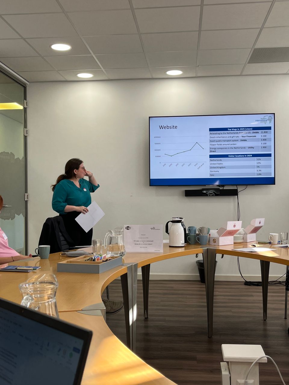a person giving a presentation