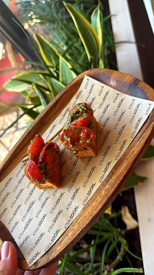 Bruchetta bij Xtra-Social. Foodcafé