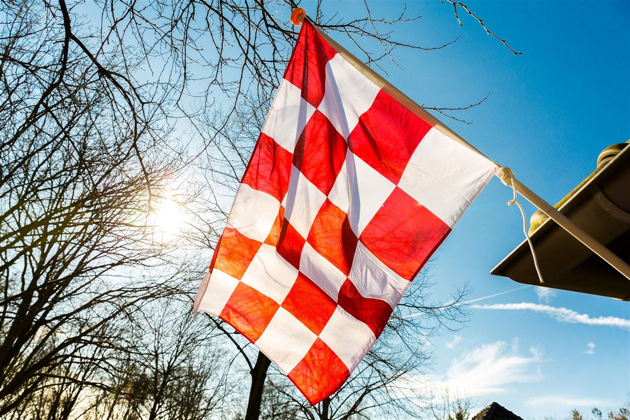 Wapperende Brabantse vlag