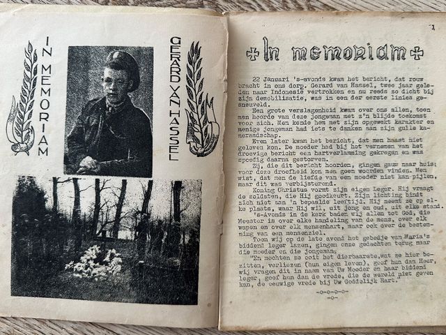 Het overlijdensbericht van Gerard en zijn moeder in De Hechte Band. 
