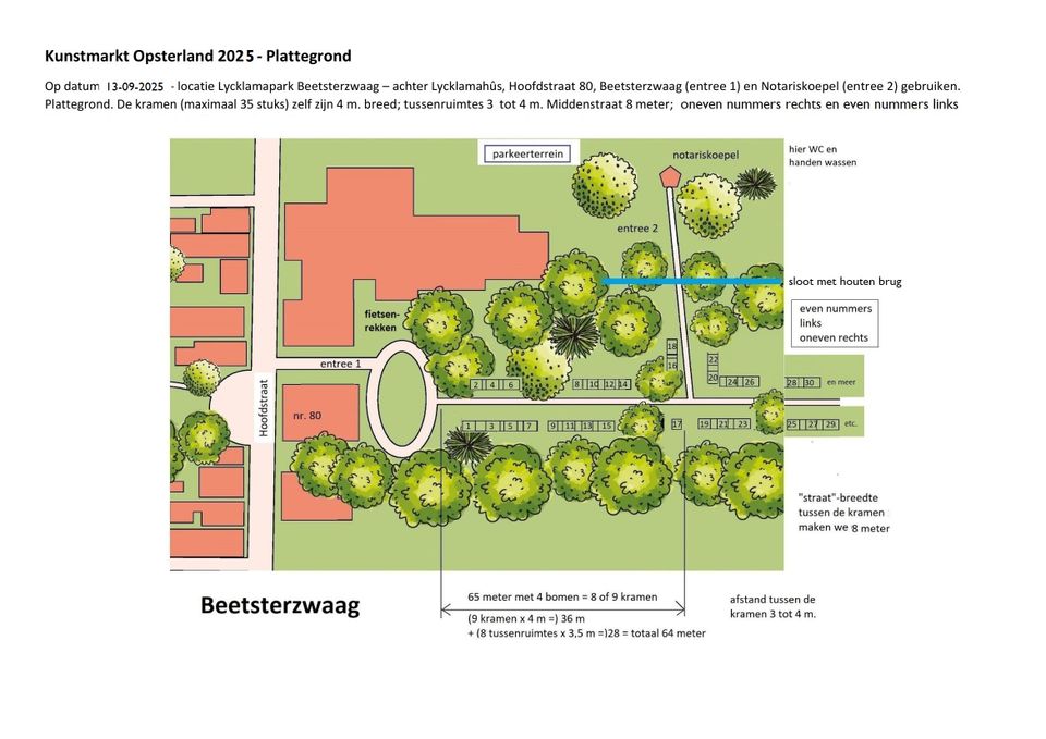 plattegrond Kunstmarkt Opsterland 2025