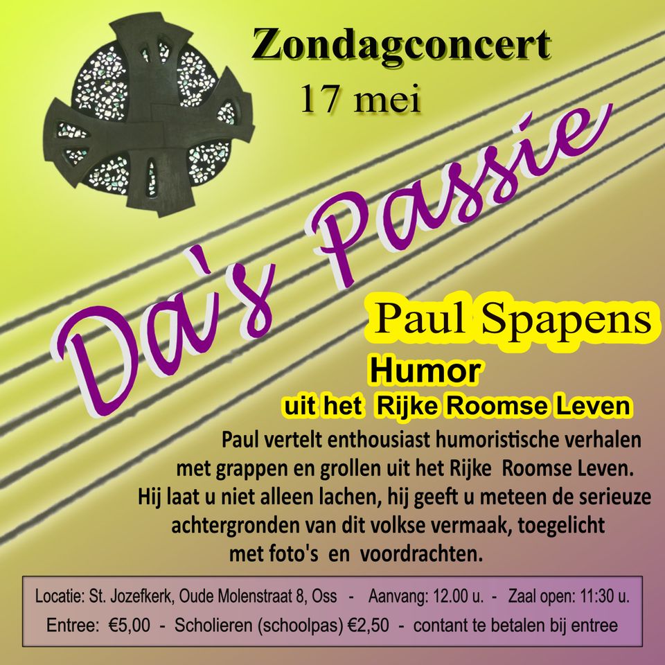 flyer met omschrijving van het concert