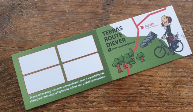 Naast het natuurschoon en andere bezienswaardigheden geven de deelnemende (horeca) bedrijven die aan de fietsroute een stempelkaart. Bij 4 stempels ontvang je een ludiek aandenken.