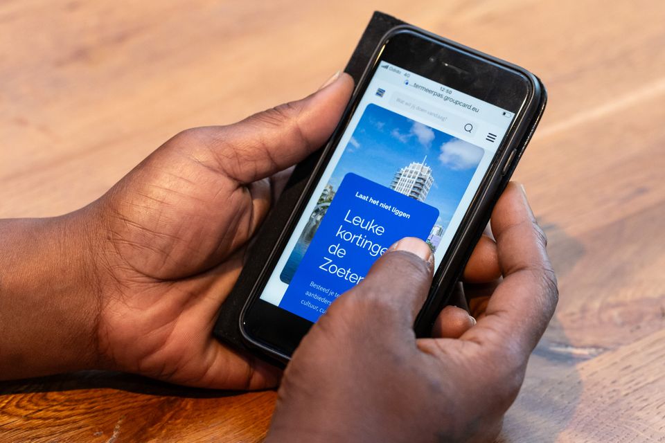 ZoetermeerPas - telefoon met digitale ZoetermeerPas