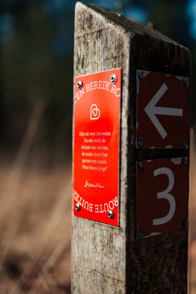 Buiten bereik routebordje