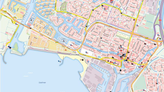 Plattegrond van Lemmer.