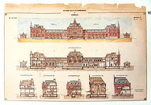 "Bestek Station Groningen 1892", I. Gosschalk - Reproductie van Marie-Anne Asselberghs, De trein hoort erbij, Nederlands Spoorwegmuseum