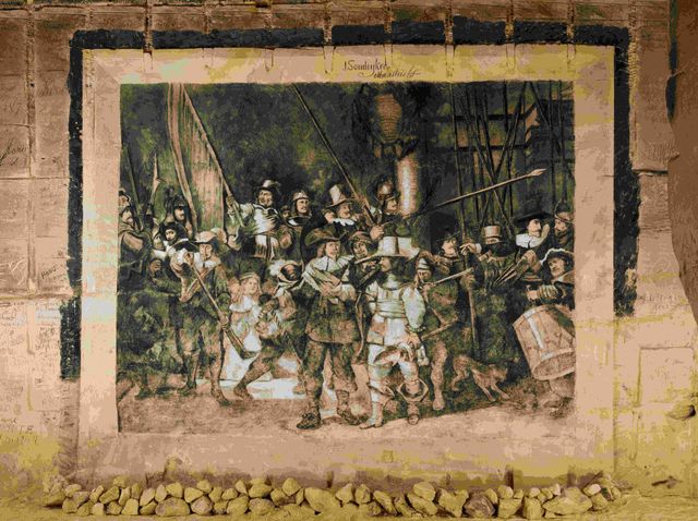 Grotten Zonneberg muurschildering nachtwacht