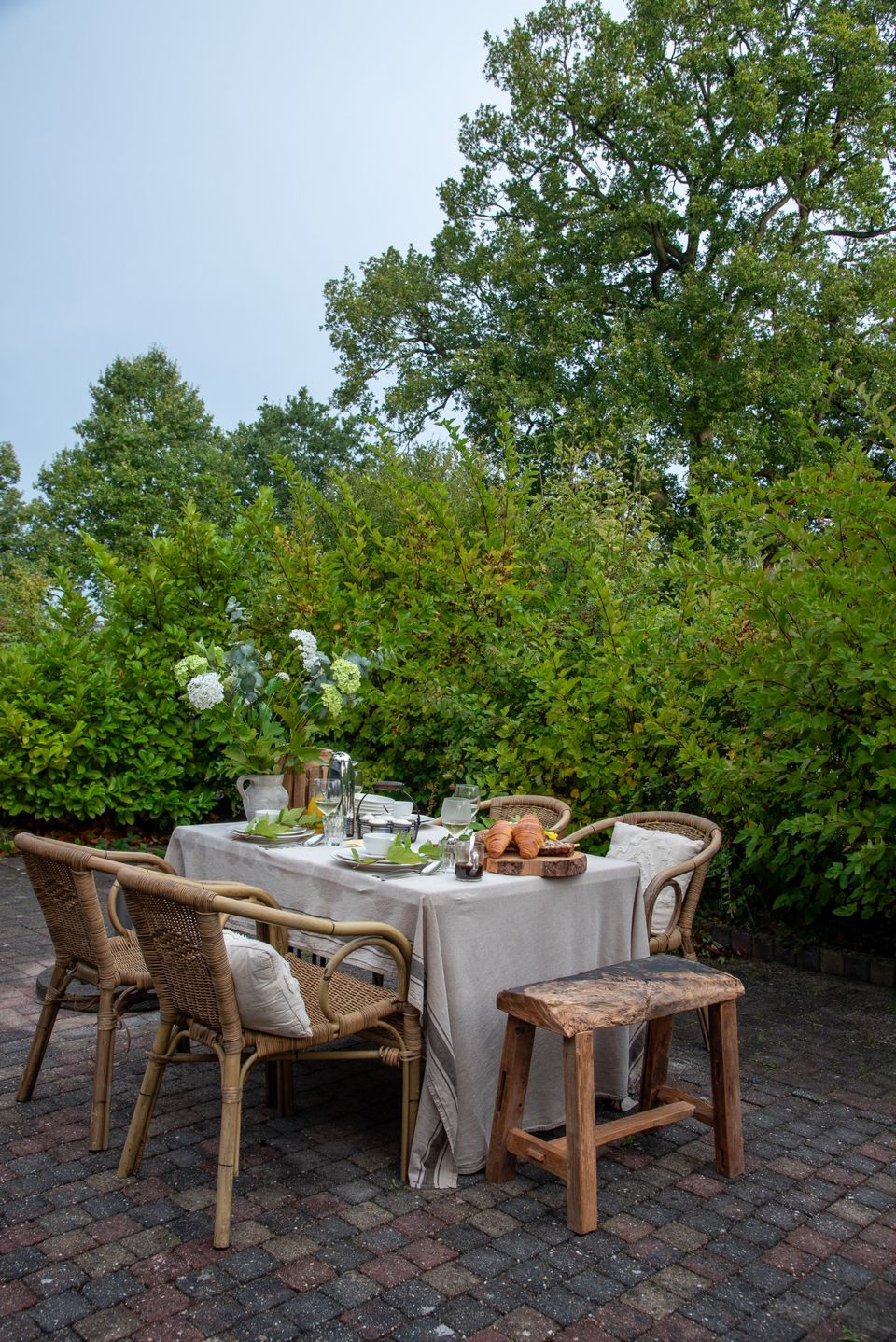 Een eigen terras bij het huisje