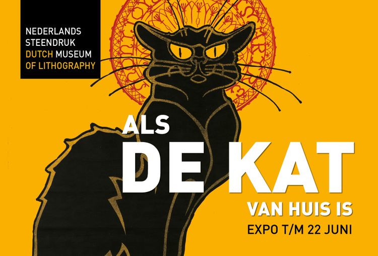 Affiche Tentoonstelling Als de kat van huis is