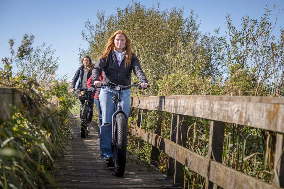Fietsen naar pontje