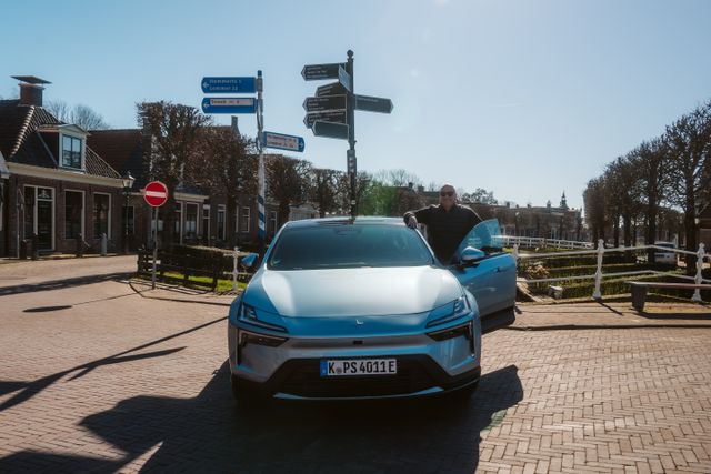 Duitse auto in IJlst.