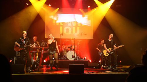 Bandfoto Drukte van Belang concert