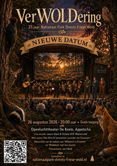 Kom naar VerWOLDering voor een avond vol muziek, film en mooie verhalen over de natuur
