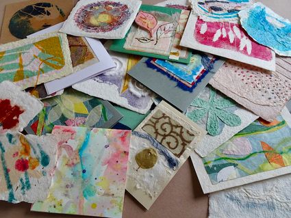 Kaarten gemaakt met de Gelli Plate