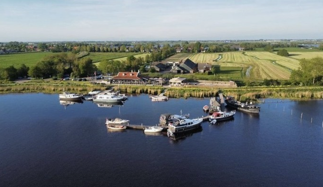 Drone foto van paviljoen Salt