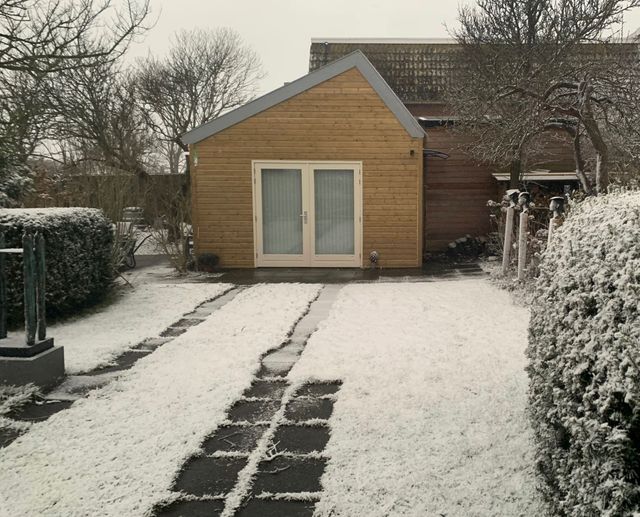 Atelier van Karel Zijlstra in de winter