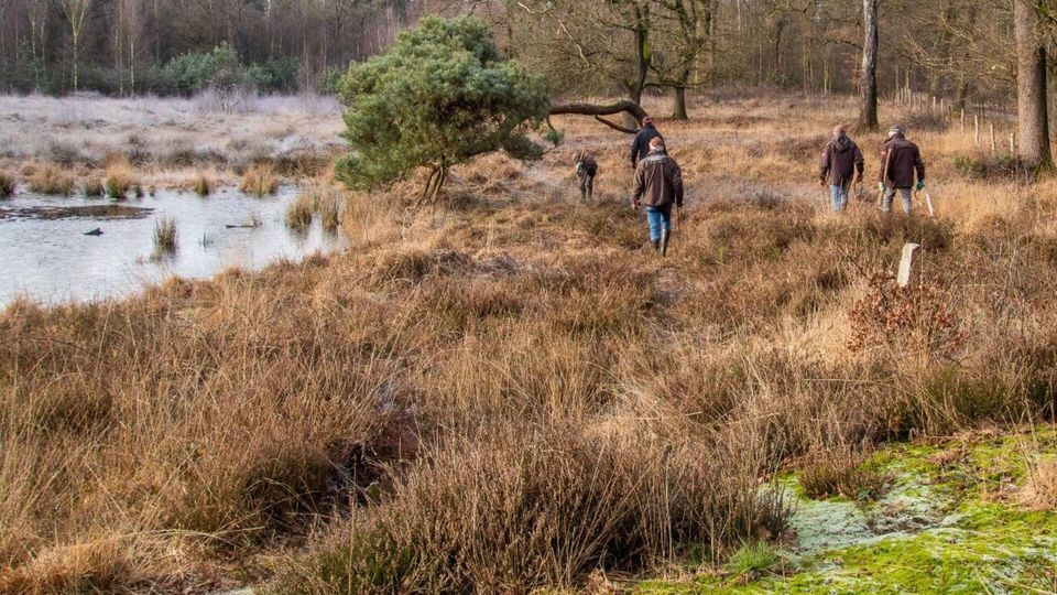 Menschen im Naturschutzgebiet „Het Schuitwater“