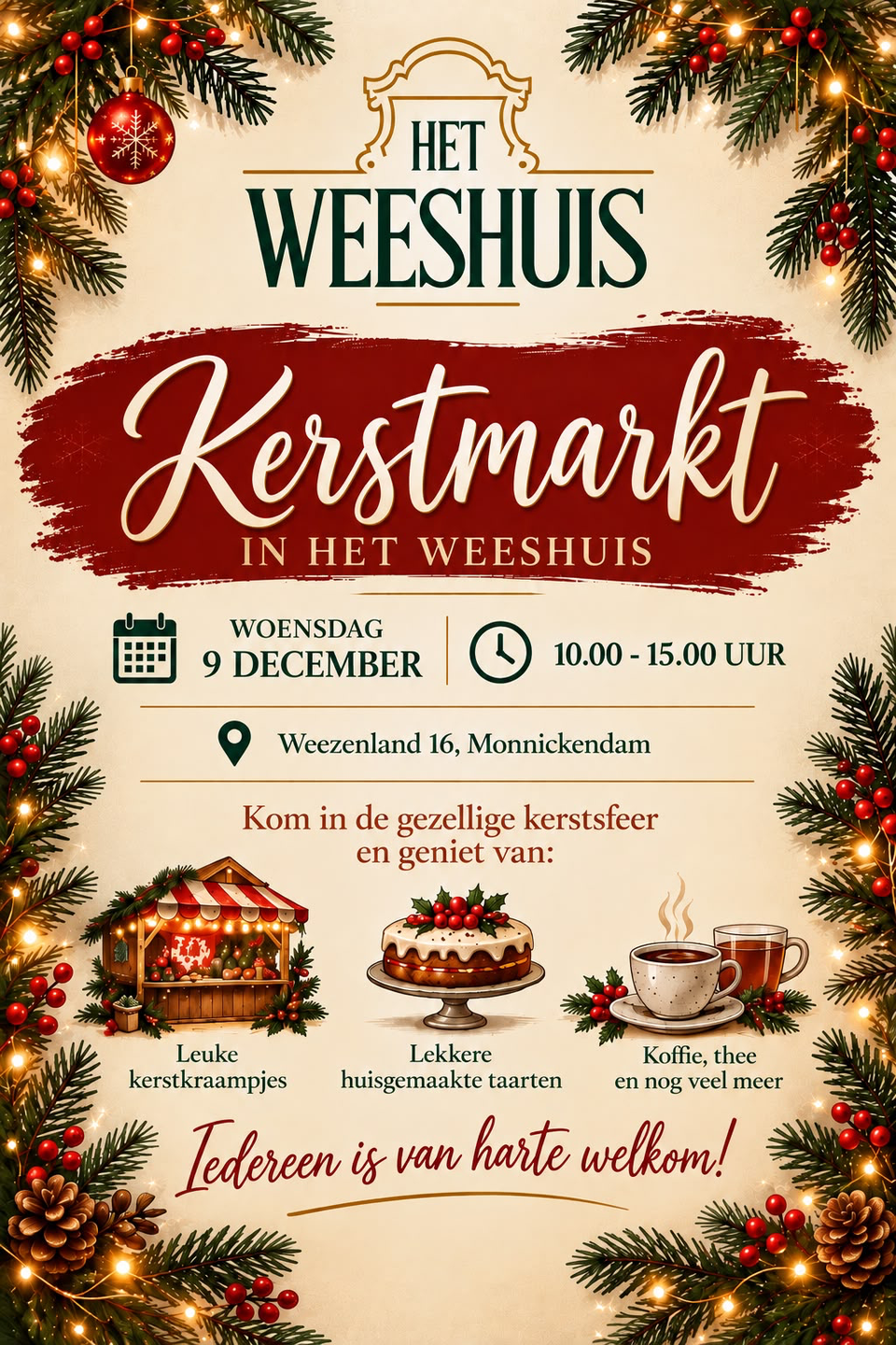 Poster van de kerstmarkt