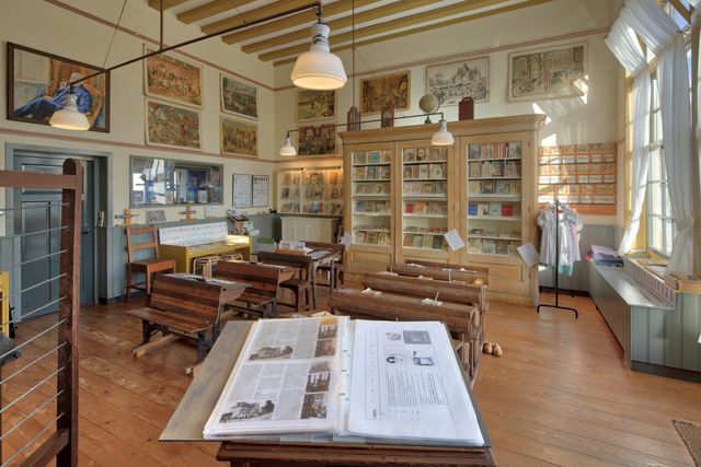 Klaslokaal van vroeger