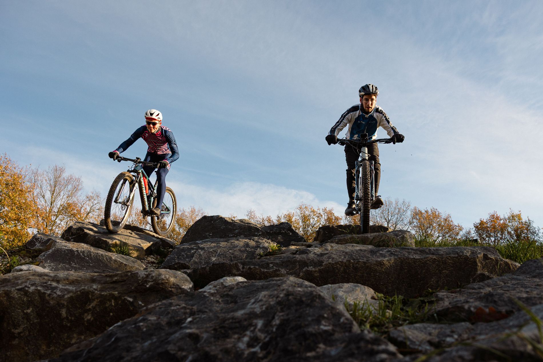 Mountainbikers op het Bikepark Eersel