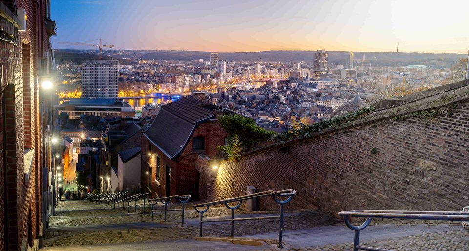 Luik Liège panorama uitzicht Montagne de Bueren
