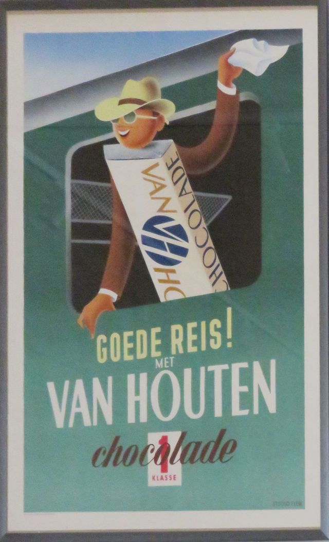 Vintage reclamebord van Houten Chocolade