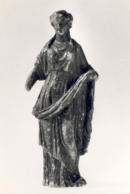 Bronzen beeldje van Fortuna uit Bennekom.